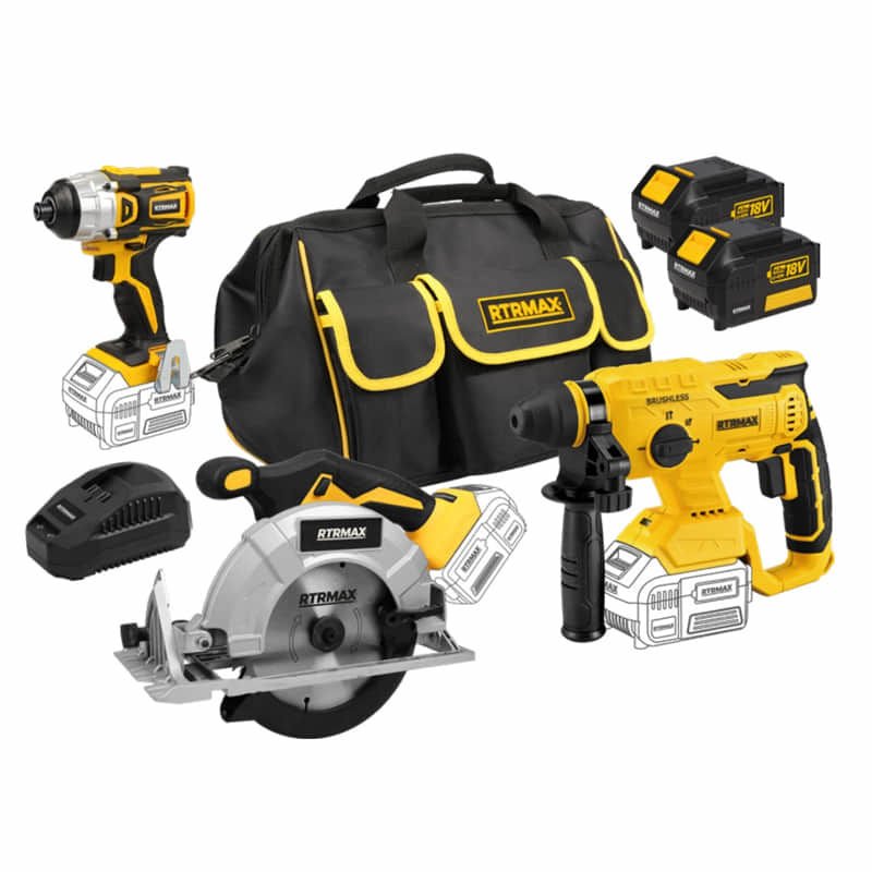 Rtrmax SET027 Akülü Vidalama + Daire Testere + Kırıcı Delici