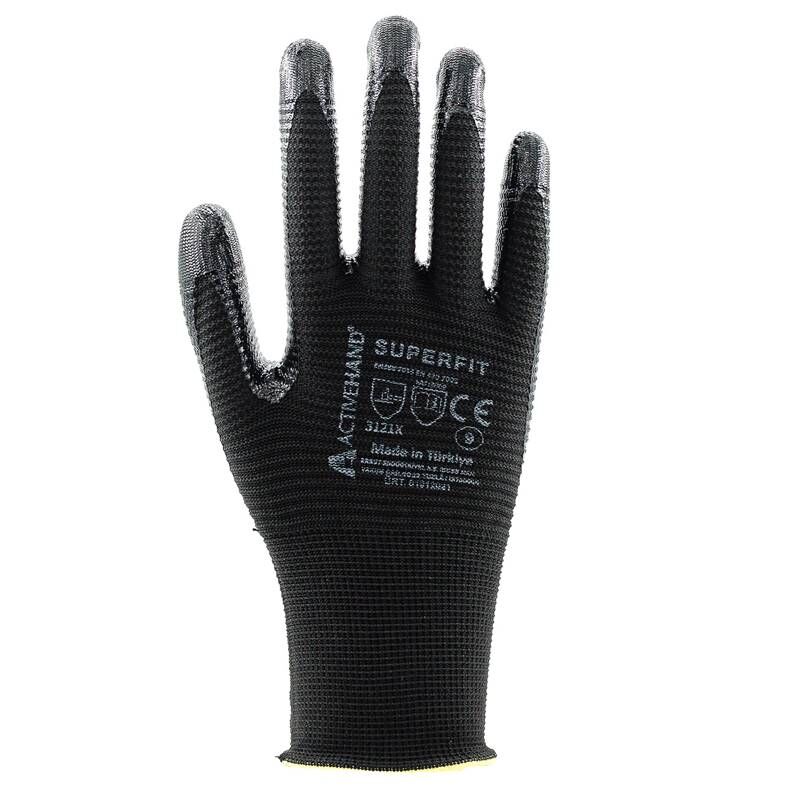 Activehand SUPERFIT Tırtıklı Nitril Kaplı Genel Amaçlı İş Eldiveni No:8