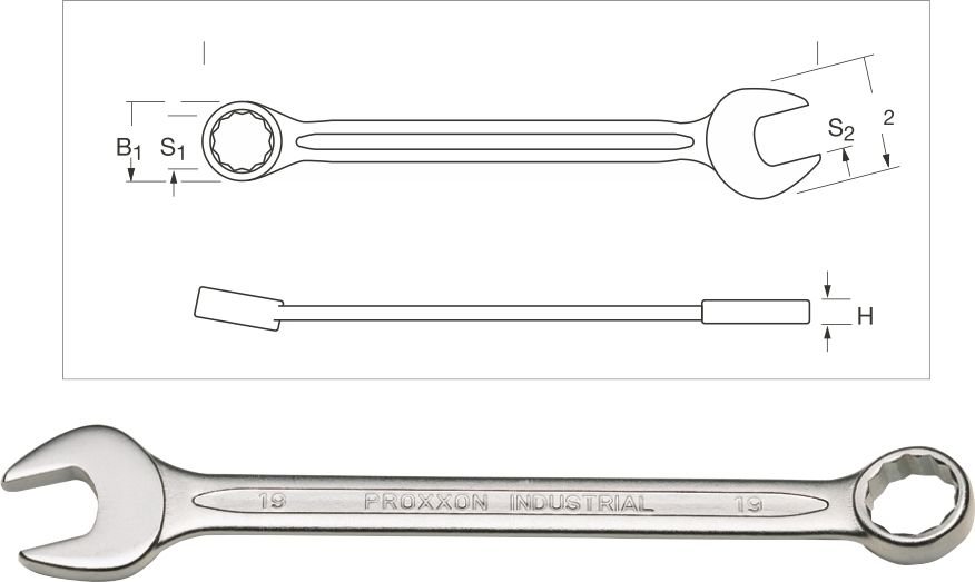 Proxxon 23917 17mm İnce Kombine Anahtar