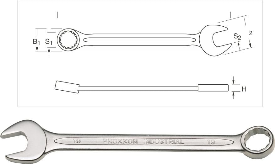 Proxxon 23930 30mm İnce Kombine Anahtar