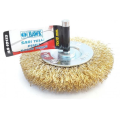 Hawk HA10133 75*10mm Sarı Telli Pimli Daire Fırçalar