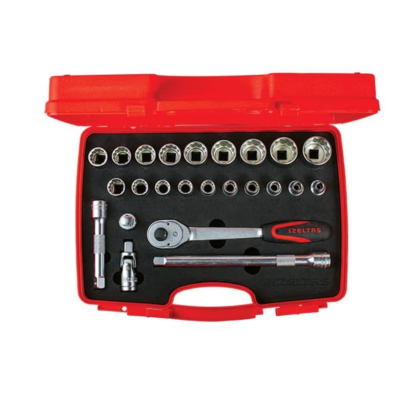 İzeltaş 1114006024 1/2'' 24 Parça Oniki Köşe Lokma Anahtar Takımı