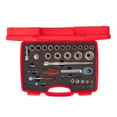 İzeltaş 1113001038 1/4'' - 1/2'' 35 Parça Altı Köşe Lokma Anahtar Takımı