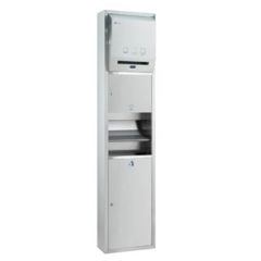 Xinda GSG82-25ZS Ankastre Fotoselli Sıva Üstü Kağıt Havluluk Dispenser ve Çöp Kovası Seti Kombinasyonu