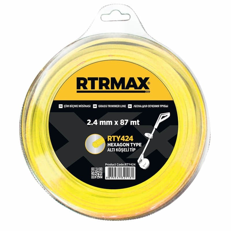 RTRMAX RTY424 2,4mmx87m Sarı Altıköşe Tırpan Misinası