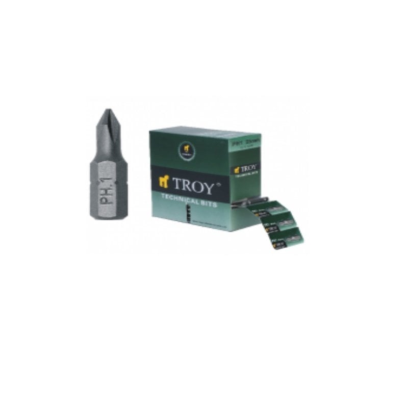 TROY 22251 Bits Uç Seti (PH1x25mm, 50Adet)