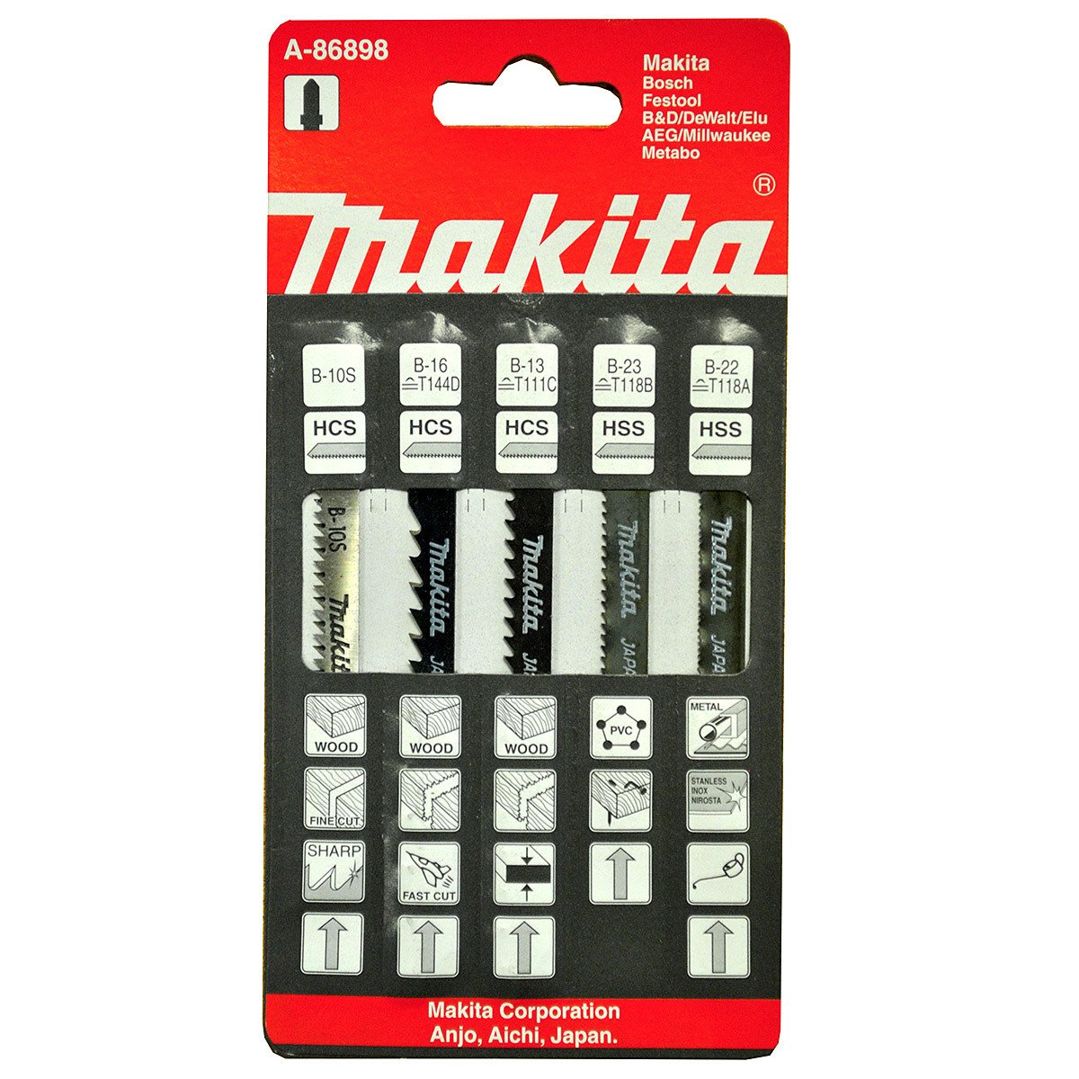 Makita A-86898 B Tipi Dekupaj Testere Bıçak Seti