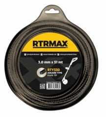 RTRMAX RTY330 3.0mmx51m Siyah Kare Tırpan Misinası