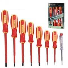 TROY 22306 İzoleli Tornavida Seti, 8 Parça