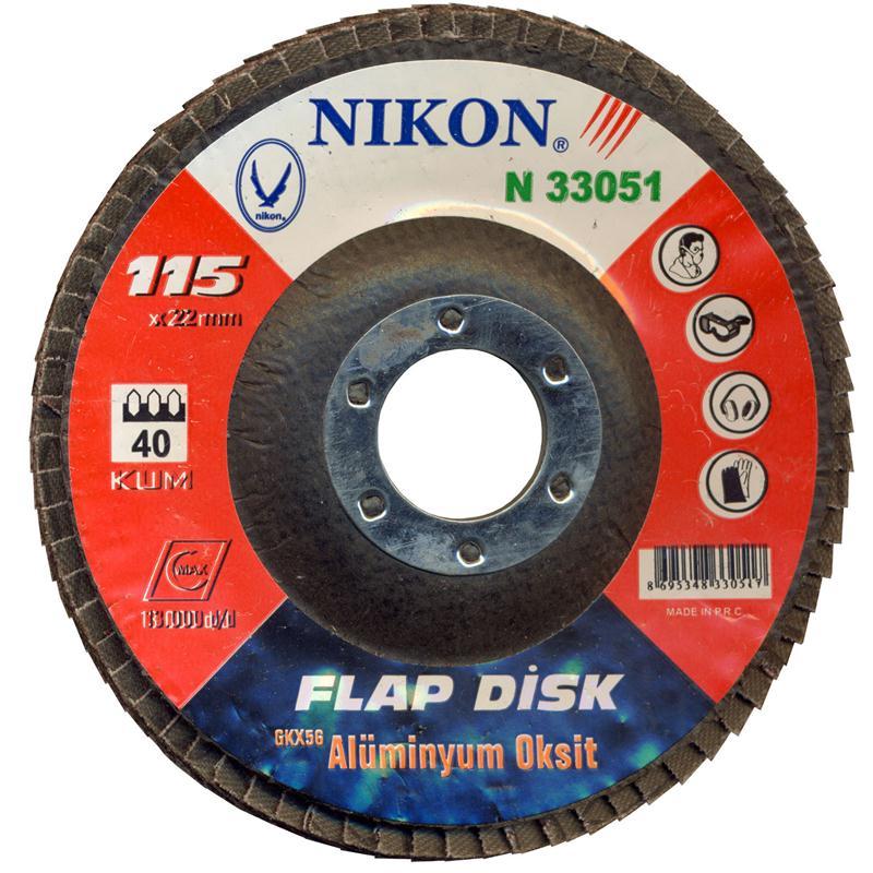 Nikon NIK33059 115mm 120 Kum GKX56 Alüminyum Oksit Flap Disk