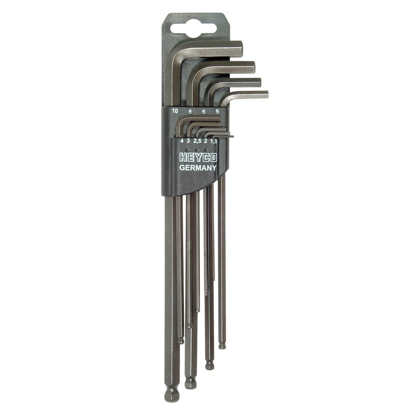Heyco 1,5-10mm 9 Parça Top Başlı Alyan Anahtar Takımı