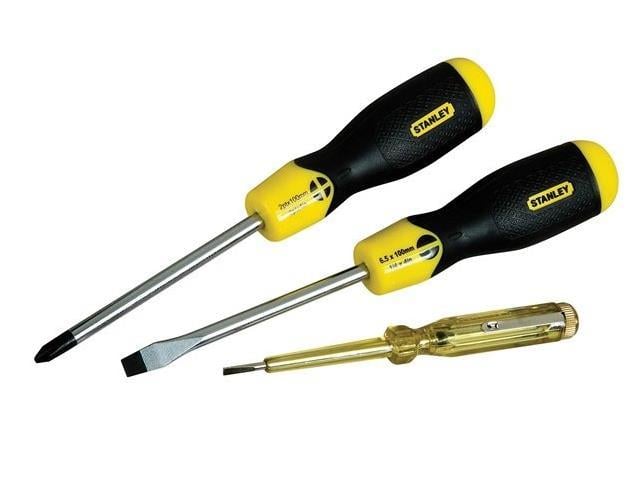 Stanley 0-65-012 Cushion Grip 3 Parça Kontrol Kalemli Tornavida Takımı