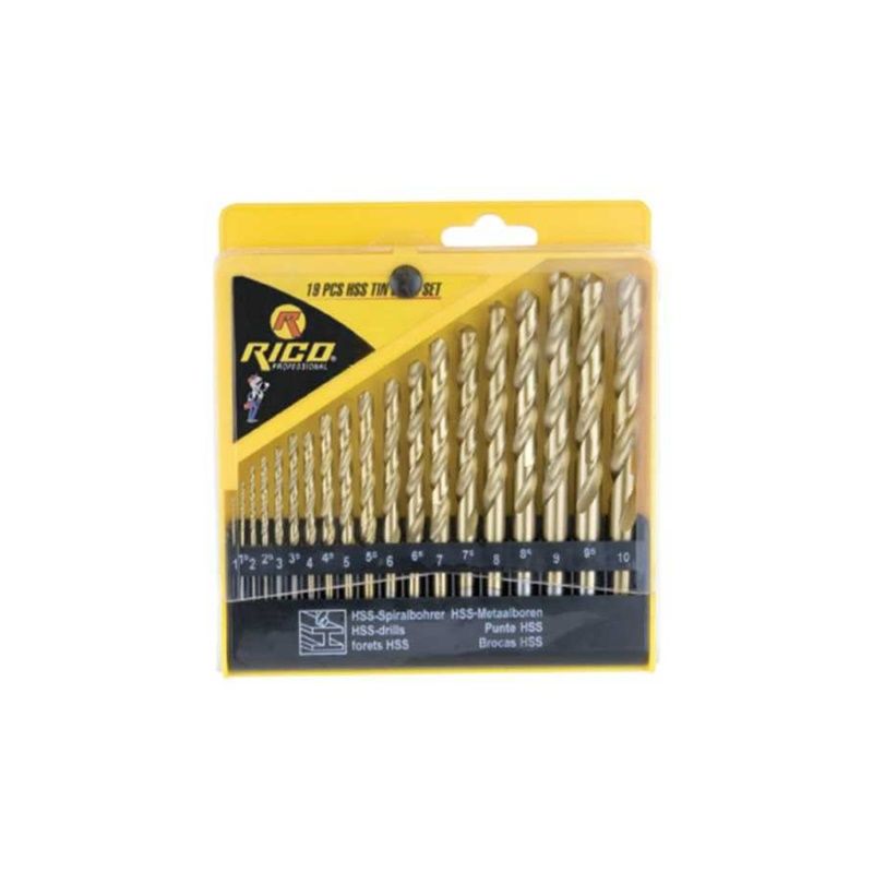 Rico 009-RC1108 19 Parça Tin HSS Matkap Ucu Seti