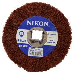 Nikon NIK34231 100x100x19mm 80 Kum Non Woven Kanallı Mop Zımpara