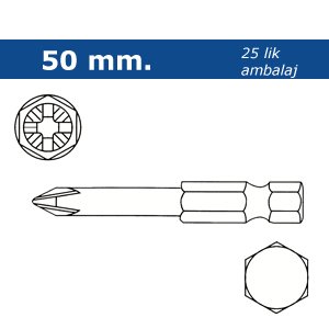 Proscr SCR03065 PH2 50mm Yıldız Bits Ucu