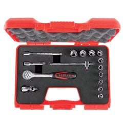 İzeltaş 1107006015 15 Parça 1/4'' Altı Köşe Lokma Anahtar Takımı