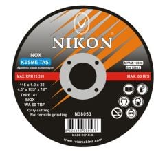 Nikon NIK38053 115x1x22mm Düz İnox Kesme Taşı