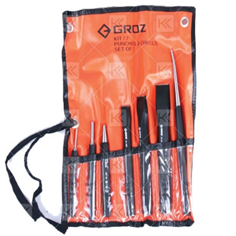 Groz KIT/7/BL1/ST 7'li Pim Zımba ve Keski Takımı