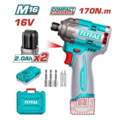 Total TIRLI16178E Akülü Torklu Darbeli M16 Kömürsüz Vidalama 2x2.0Ah