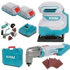 Total TCKLI20276E Akülü Çok Amaçlı Kesici Titreşimli Avuç Zımpara Alet Seti