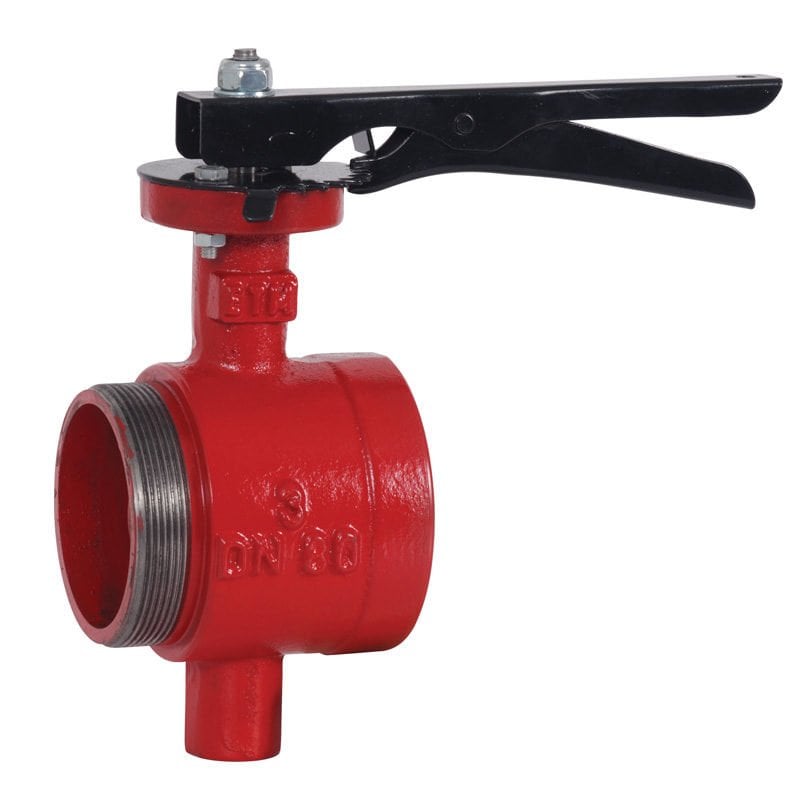 ETM DN125 Döküm Gövdeli İçten-Dıştan Dişli Kelebek Vana 5''