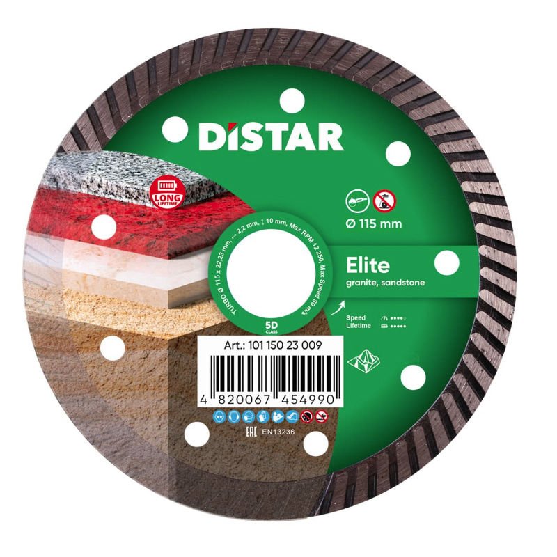 DİSTAR 115x2,2x8x22,23 Granit Kesimi için Elmas Testere