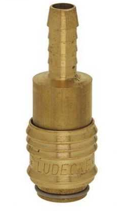 LÜDECKE ESM 6 T Mini Stoper Gövde (Hortum İçin 6mm)