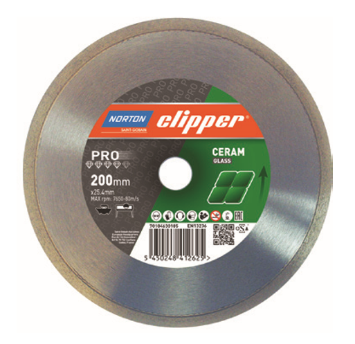 Clipper Norton Pro Ceram Glass Testere 250 mm.