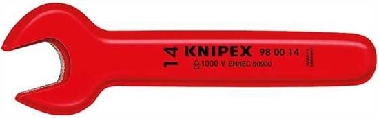 Knipex 98 00 7/16 16 VDE İzoleli 7/16 inç Tek Ağız Anahtar