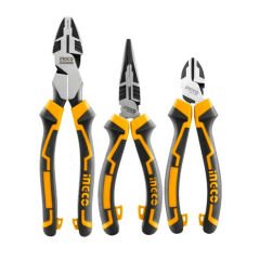 Ingco HKHLPS2832 Endüstriyel 3'lü Set Pense, Yan Keski, Kargaburun Pense