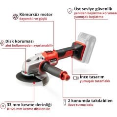 Einhell Axxio TE-AG 18/125 Li Solo Akülü Avuç Taşlama