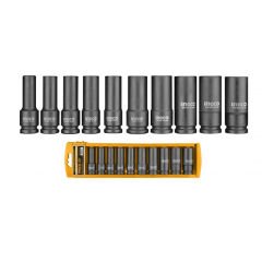 Ingco HKISSD12102L ''Endüstriyel 10'lu 1/2'''' Uzun Lokma Seti''