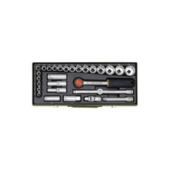 Proxxon 23000 1/2'' Cırcır Kollu 29 Parçalı Lokma Takımı