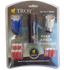 TROY 28902 LED El Feneri Seti, 3 Parça