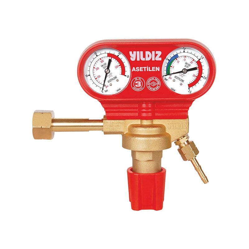 Yıldız 5311S 0-1,5 Bar W 23 x 1/18'' Asetilen Basınç Düşürücü