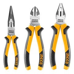 Ingco HKPS28318 Endüstriyel 3'lü Set Pense, Yan Keski, Kargaburun Pense