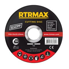 RTRMAX RDM11530 115x3.0x22 Metal Kesme Diski