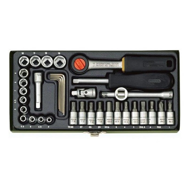 Proxxon 23080 1/4'' 36 Parçalı Lokma ve Bits Takımı