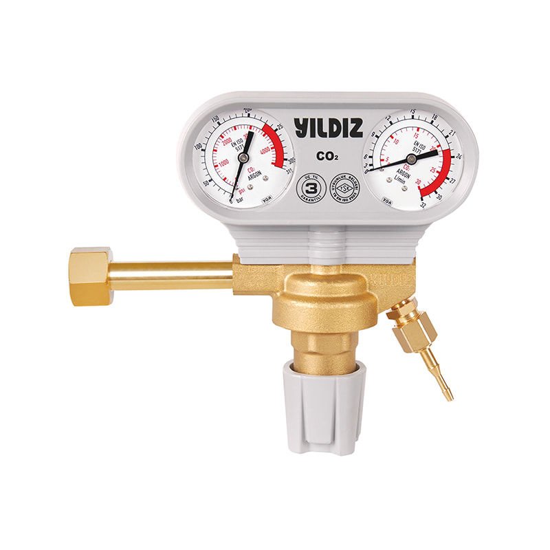 Yıldız 5350S Manometreli 21 L/min W 21.80 x 1/14'' CO2 Basınç Düşürücü