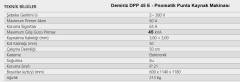 Demiriz DPP 45 E-Pnomatik Punta Kaynak Makinası