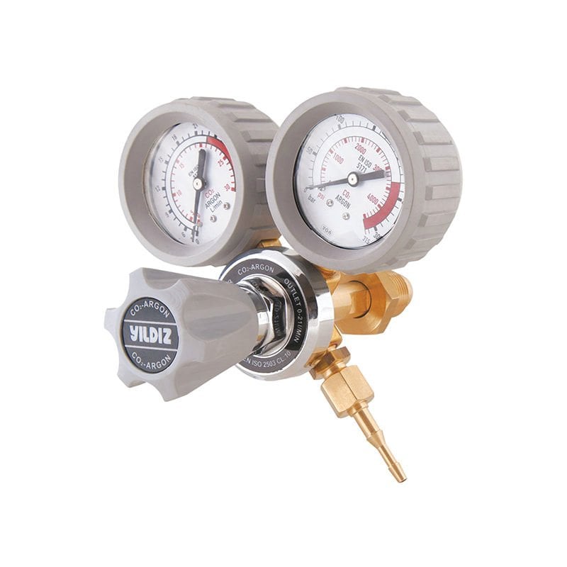 Yıldız 5740S Manometreli 21 L/min G 5/8'' Dış Argon Basınç Düşürücü