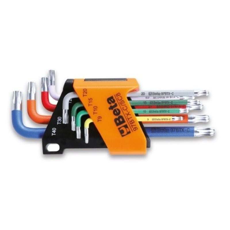 Beta 000971658 97BTX-C/SC8 7 Parça Bombeli Torx Allen Anahtar Takımı