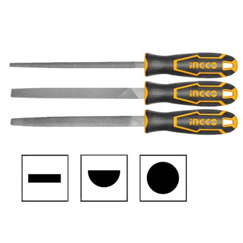 Ingco HKTFS1308 3 Parça Endüstriyel Eğe Seti