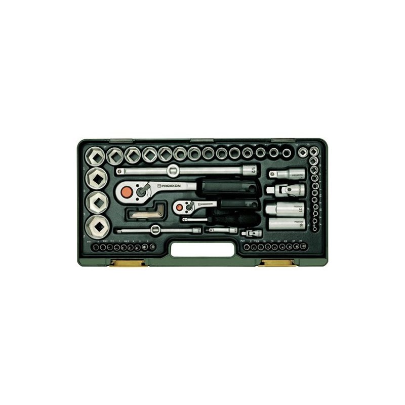 Proxxon 23286 1/4'' ve 1/2'' 65 Parçalı Bits ve Lokma Takımı