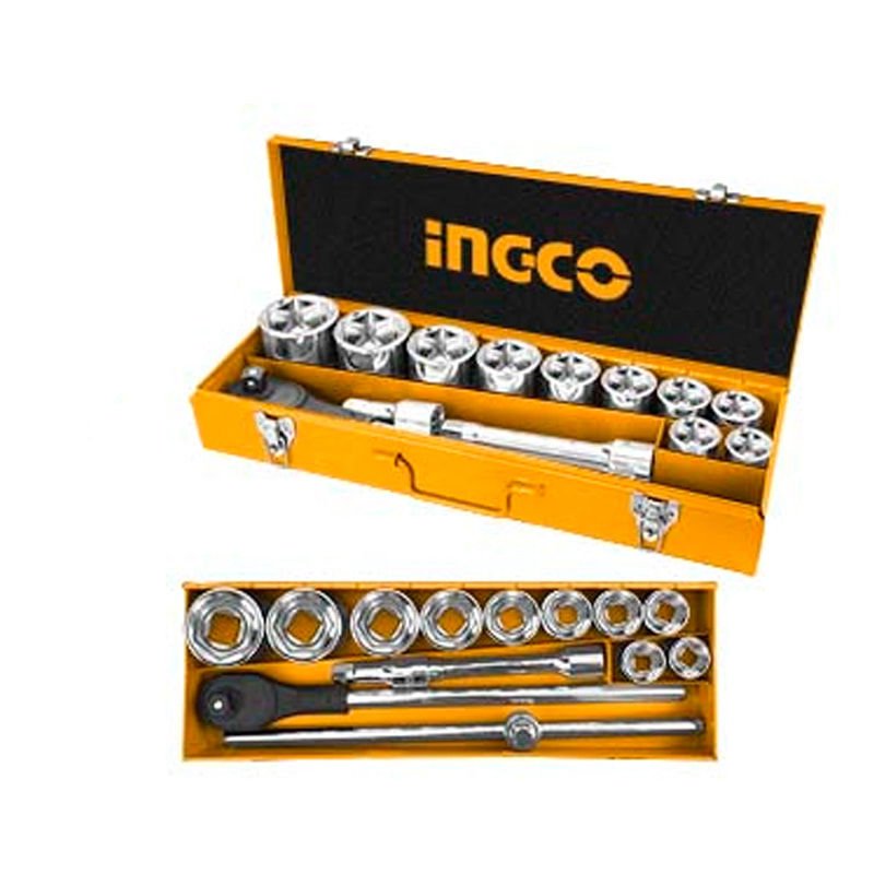 Ingco HKTS034151 15 Parça 3/4'' Endüstriyel Lokma Seti