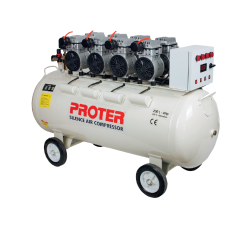 Proter 200 Lt Sessiz Yağsız 4 Kafa Monofaze Panolu Hava Kompresörü