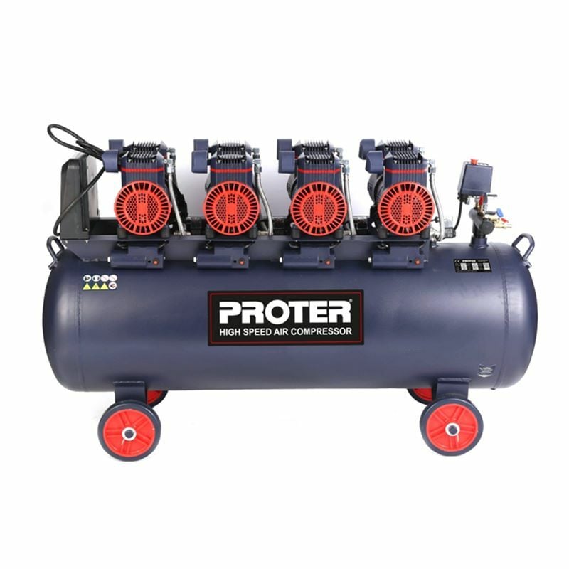 Proter 200 Lt 8Hp Yüksek Hızlı Sessiz Yağsız Hava Kompresörü
