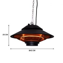 Elcon HF-2000 Elektrikli Tavan Tipi Sarkıtlı Infrared Isıtıcı 2000W