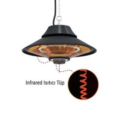 Elcon HF-2000 Elektrikli Tavan Tipi Sarkıtlı Infrared Isıtıcı 2000W