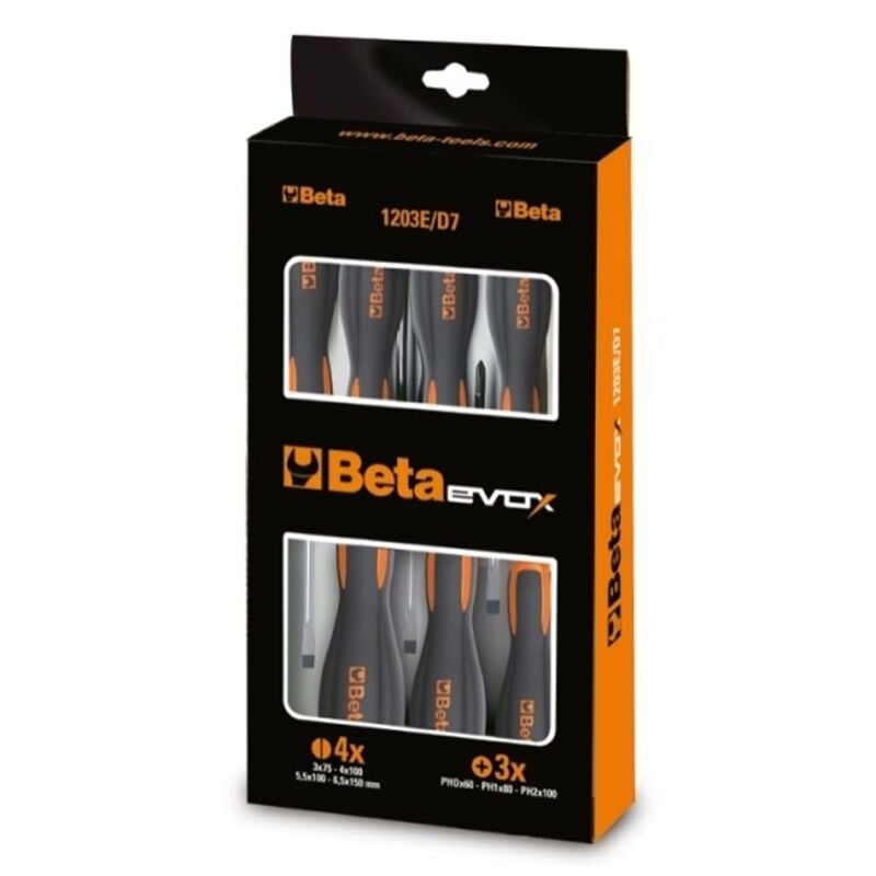 Beta 012031008 1203E/D8 8'li Düz ve Yıldız Tornavida Seti